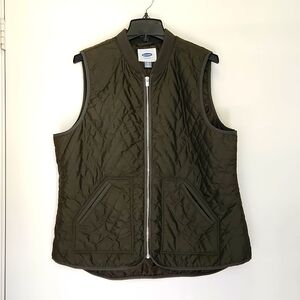 Old Navy Med/Dark Olive Quilted Vest